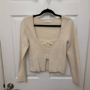 Oak + Fort Cream Knit Sweater